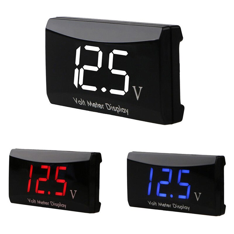 Convenient Portable Waterproof Display Digital LED High Accuracy Voltage Volt Gauge Voltmeter Car Motorcycle Panel Meter#289979