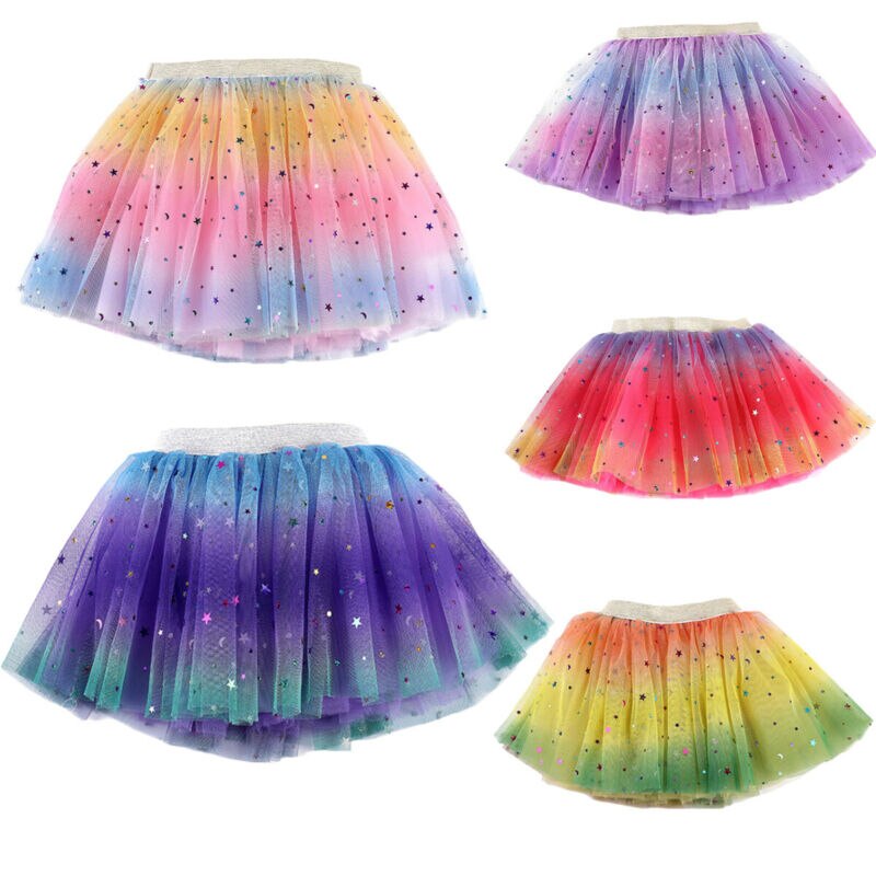Prinzessin Mädchen freundlicher Baby Sterne Ballettröckchen Felsen Party Kostüm Ballett Mädchen tanzen Pailletten Ballettröckchen Pettiskirt