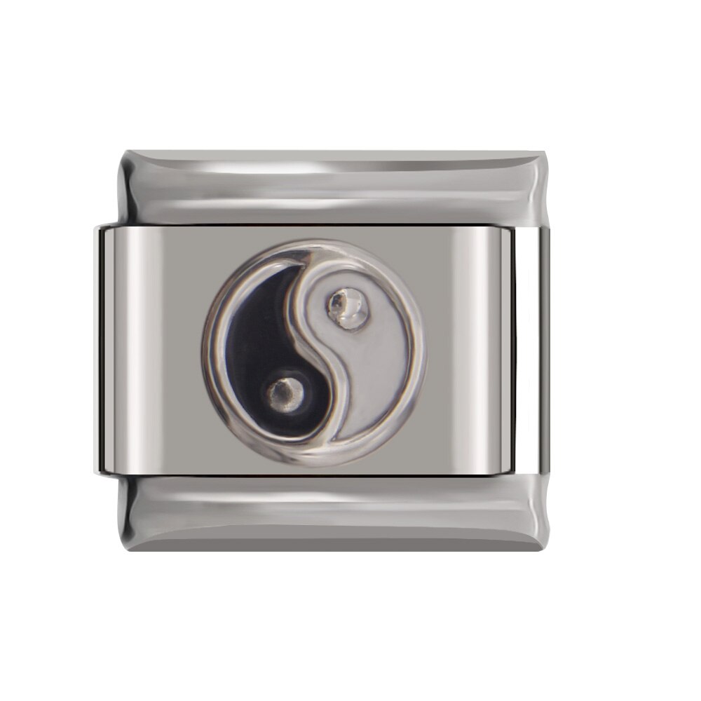 Hapiship Original Daisy Cross Football Star Charm Links Fit 9mm Bracelet Stainless Steel DIY Making DJtop66: B6