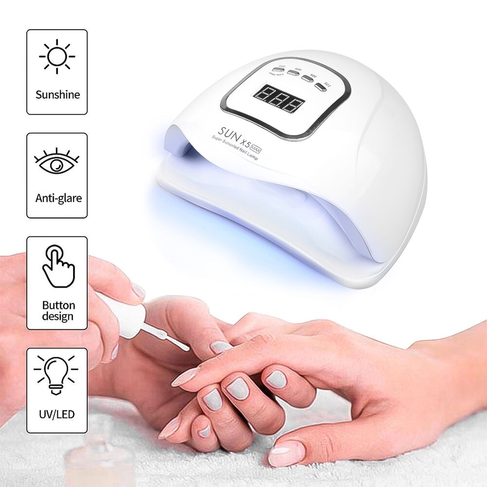 Zon X5 Max 150 W Led Lamp Nail Droger 45 Leds Uv Ijs Lamp Voor Drogen Gel Polish 10/30/60/99 S Timer Auto Sensor Manicure Gereedschap