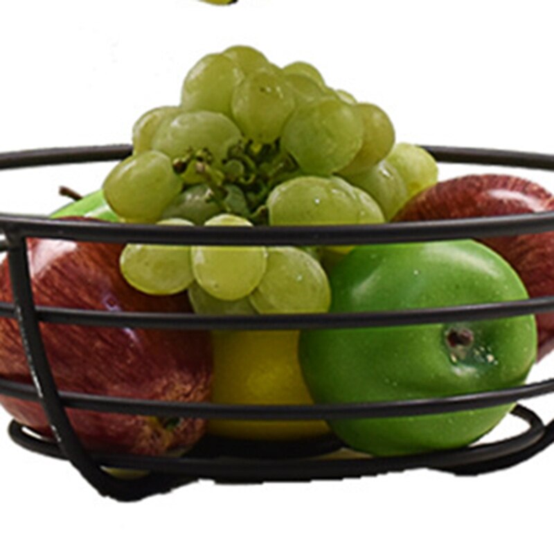 Roestvrije fruitschaal keuken bananenhaak multifunctioneel ijzeren rek opbergmand bureau metalen container groentemand