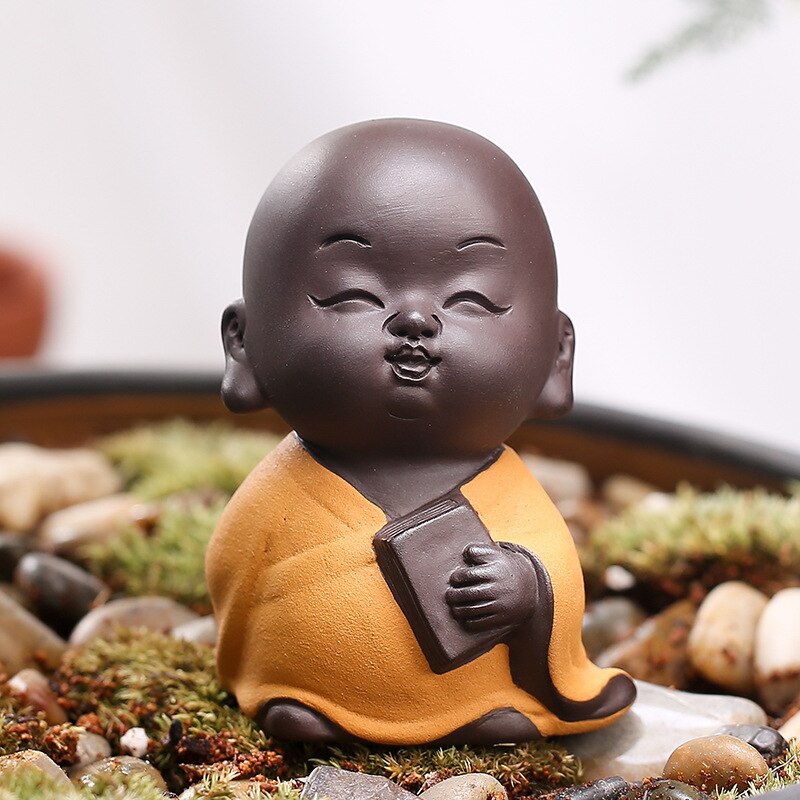 Boeddhistische Stemming Jonge Monnik &#39;S Favoriete Paars Zand Thee Muziekinstrumenten Schaken Kalligrafie Schilderen Mooie Thee Tafel Accessoires: 3