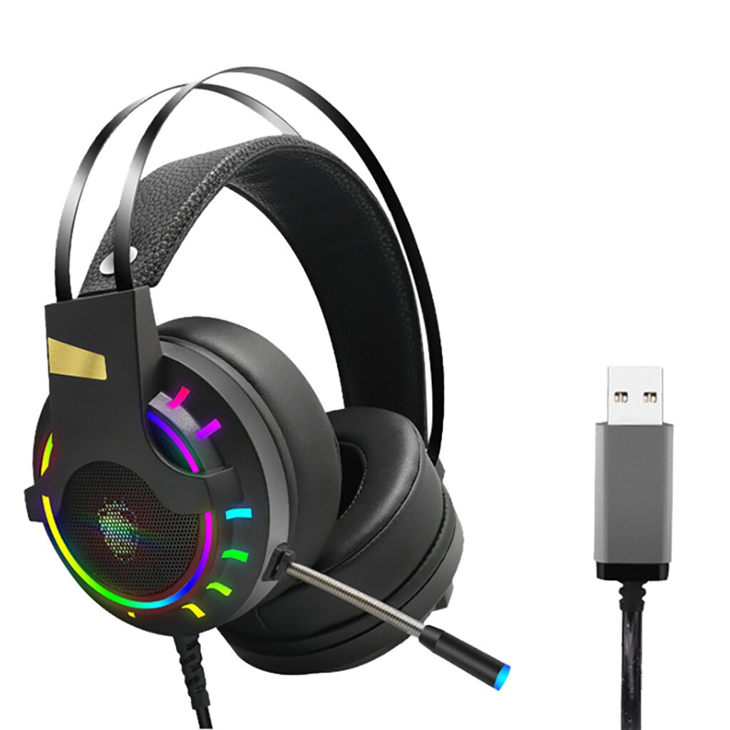 Gaming Headphones ANC Wired Headset Gaming 5.0 HIFI sound with loudspeaker face recognition for Computer Games