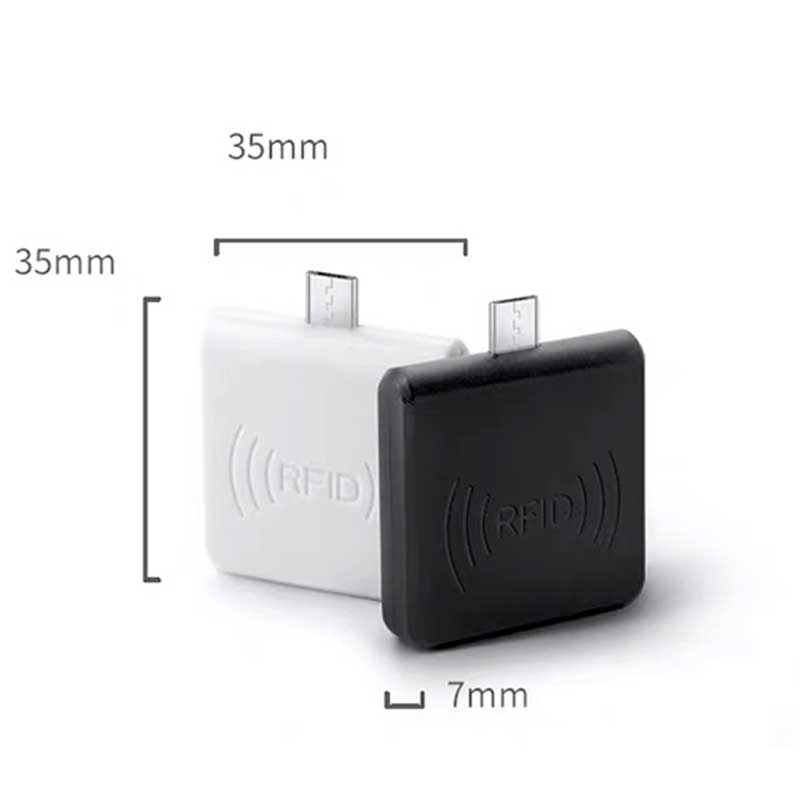 Mini lector Rfid portátil para el hogar, soporte para ventana/teléfono android, 13,56 mhz, tarjeta Nfc, Chip inteligente, lector Otg
