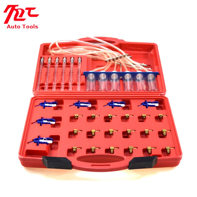 Diesel Injector Flow Meter Test Kit Common Rail Adaptor Fuel Tester Set Tools