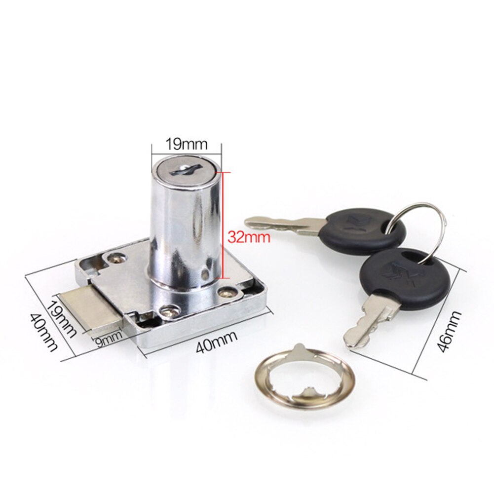 Stainless Steel Cabinet Drawer Door Lock Double Open Anti-theft Mailbox Locker for Household Door Locking Ornament: C