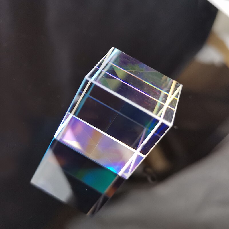 Optical Glass X-cube Dichroic Prism 25mm Light Cube Prism Glass Photography Accessories Home Accessories