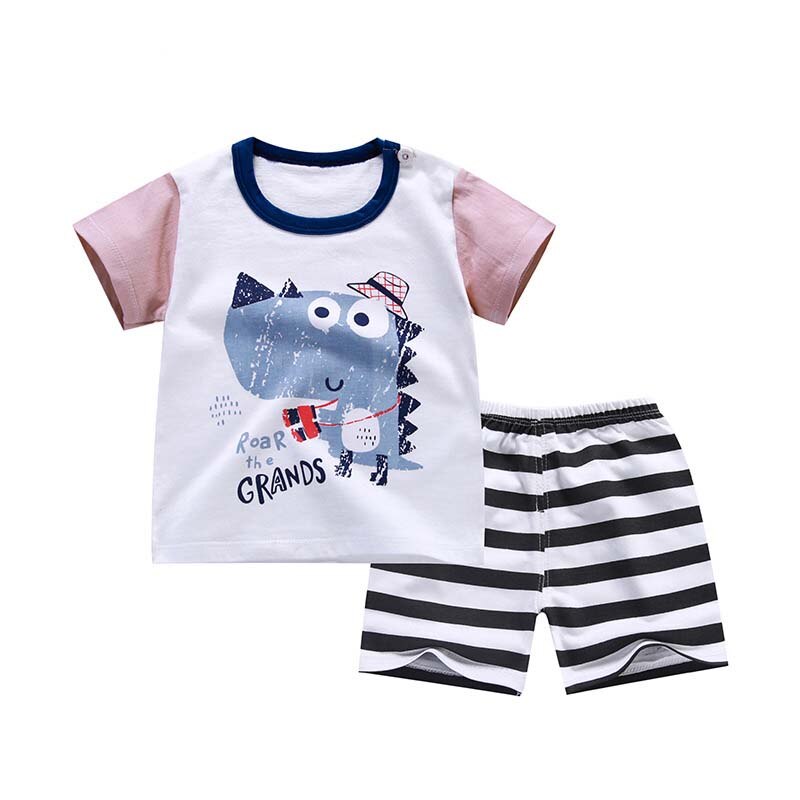 2 stks/set Baby Panty Kleding Set Zomer Meisje Jongen Tops Broek Kinderen Panty panty Strakke: white / 18-24M