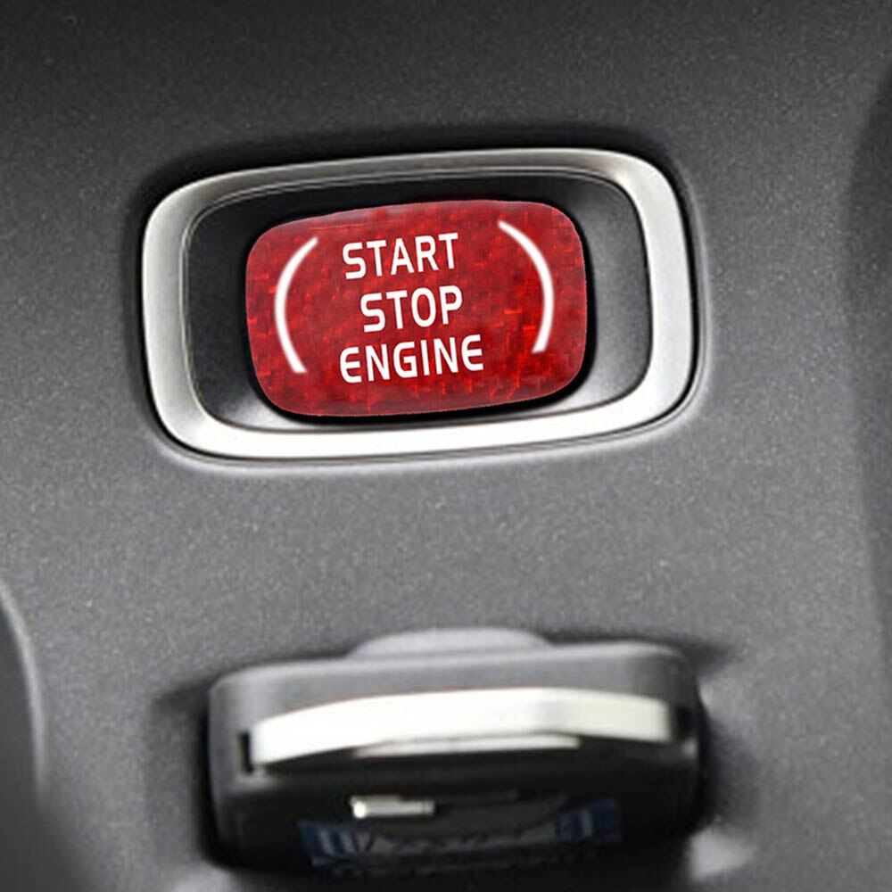 For Volvo one-button start button decoration button sticker Repair Car Engine Replace Cover Stop Switch Key Decor Car Styling