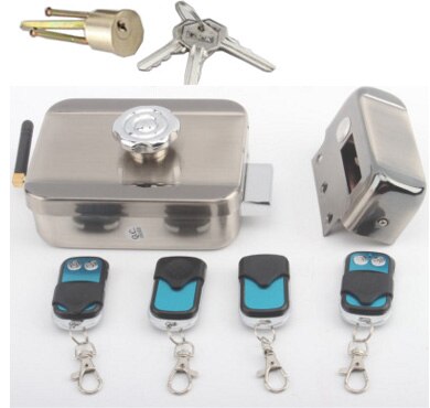 LPSECURITY remote control Electric Lock Control Access Mute Lock Electric Door Lock For Doorbell Intercom Access (no battery): 4remotes y keys