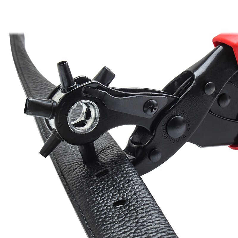 Punching Revolving Leather Punch Plier Punch Hole Tool Puncher for Belts Saddle Watch Bands Strap Shoe Fabric Paper Leathercraft