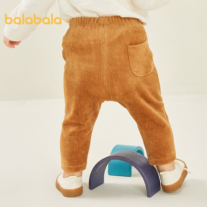 Balabala bébé pantalons vêtements chauds bébé pantalons garçons pantalons de survêtement rétro velours côtelé pantalons décontractés