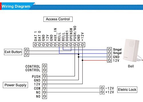DC 12V Wired Doorbell Door Bell Chime For Home Office Access Control System For