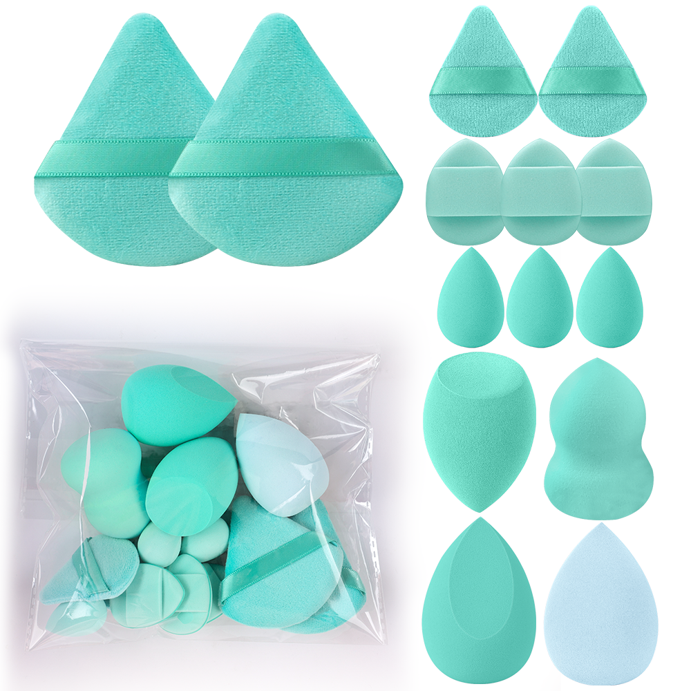 Juego de brochas de maquillaje para mujer, 3-20 piezas, base, sombra de ojos, colorete, resaltador, corrector, herramienta de belleza femenina, esponjas de belleza, esponjas para pulgar: Borgoña