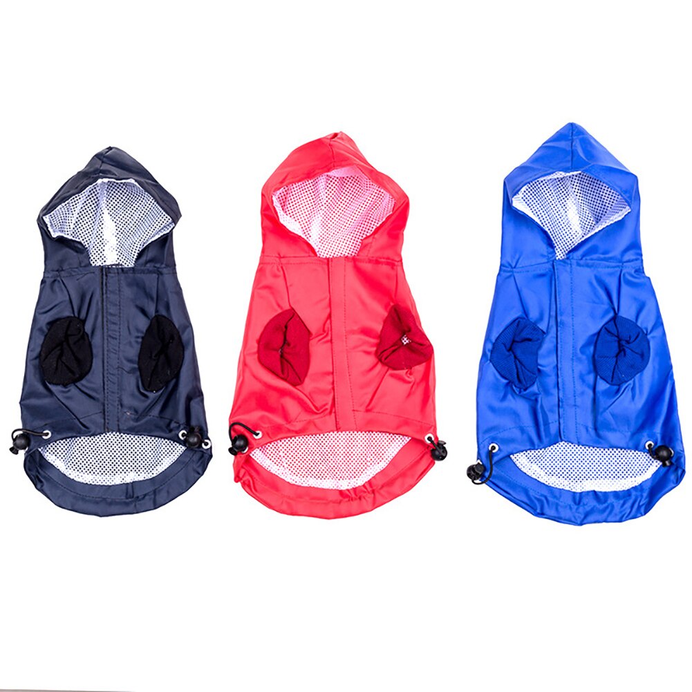 Dog Raincoat Pet Dog Waterproof Rain Proof Hooded Raincoat Elastic Band Breathable Jacket