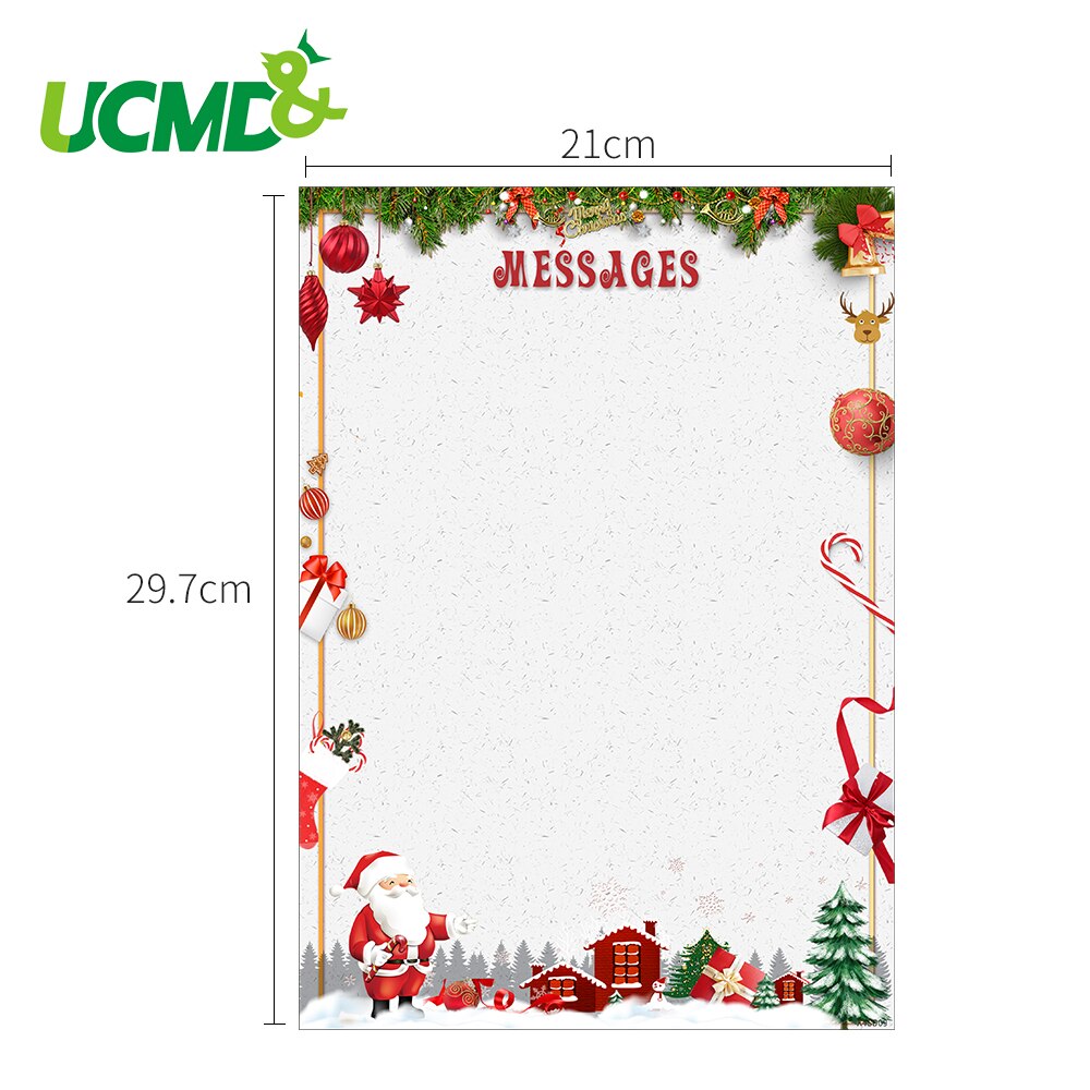 A4 Magnetic Whiteboard Fridge Magnets Dry Wipe Writing Record Message Board Remind Memo Plan Sheet Christmas Decor Sticker