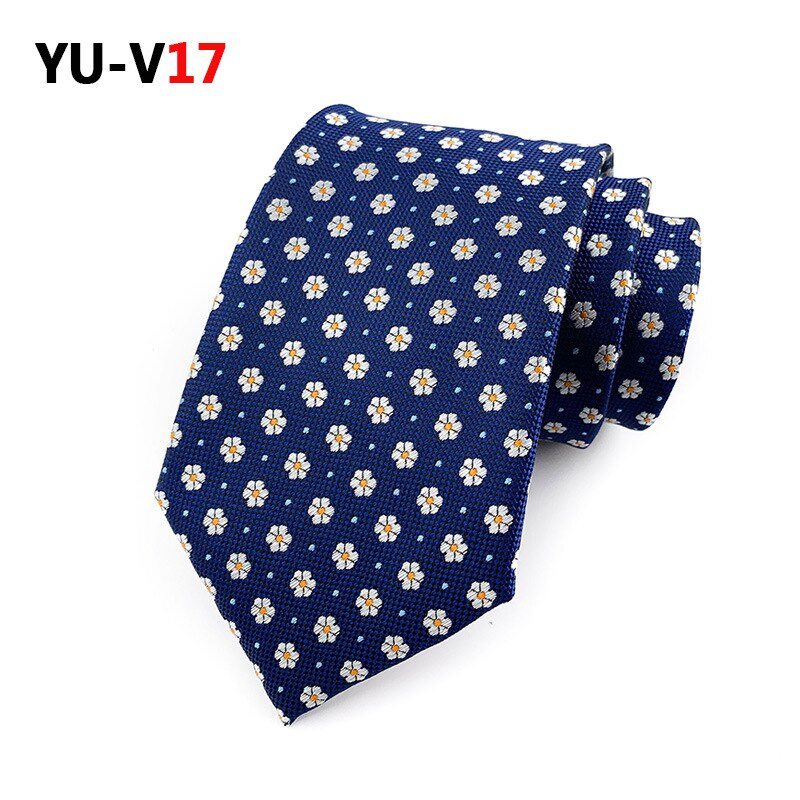 8cm Neck Ties for Men Casual Plaid Suits Tie Gravatas Blue Mens Neckties for Business Wedding Men Ties Men: YU-V17