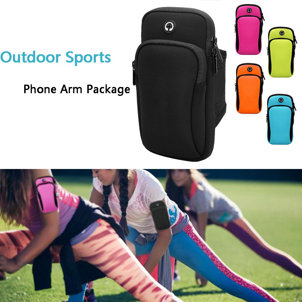 Løbende håndledsbæltetaske til iphone udendørs sportstelefonarmpakke vandretur cellebælte lomme armbåndsposer dække