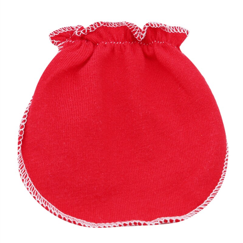 3 pçs/set Luvas Luvas Bebê Super Macio Newborn Boy Girl Segurança Raspe Mittens Tamanho 0-6 Meses Do Bebê Acessórios: Dark red