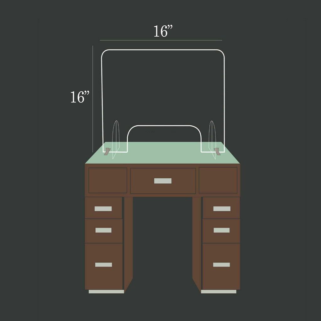 Acrylic Sneeze Guard Shield Protection Safety Counter Top 40x40cm for Restaurant Grocery Stores Salons Retailers health manage 5