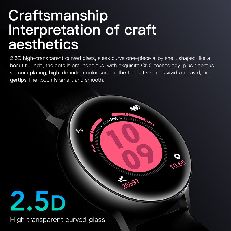 C10 slimme horloges, ronde hartslagmeter, bloeddrukmeter, sporthorloges, waterdichte bluetooth android smartwatch, fitnesstracker