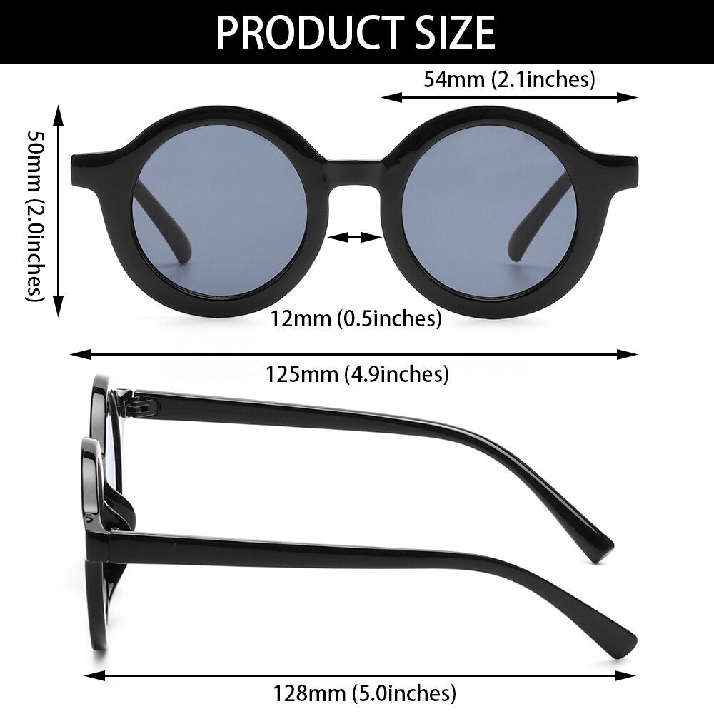 Gafas de sol Retro para niños, lentes de sol con marco redondo, protección UV 400, para playa al aire libre, 1 ud.