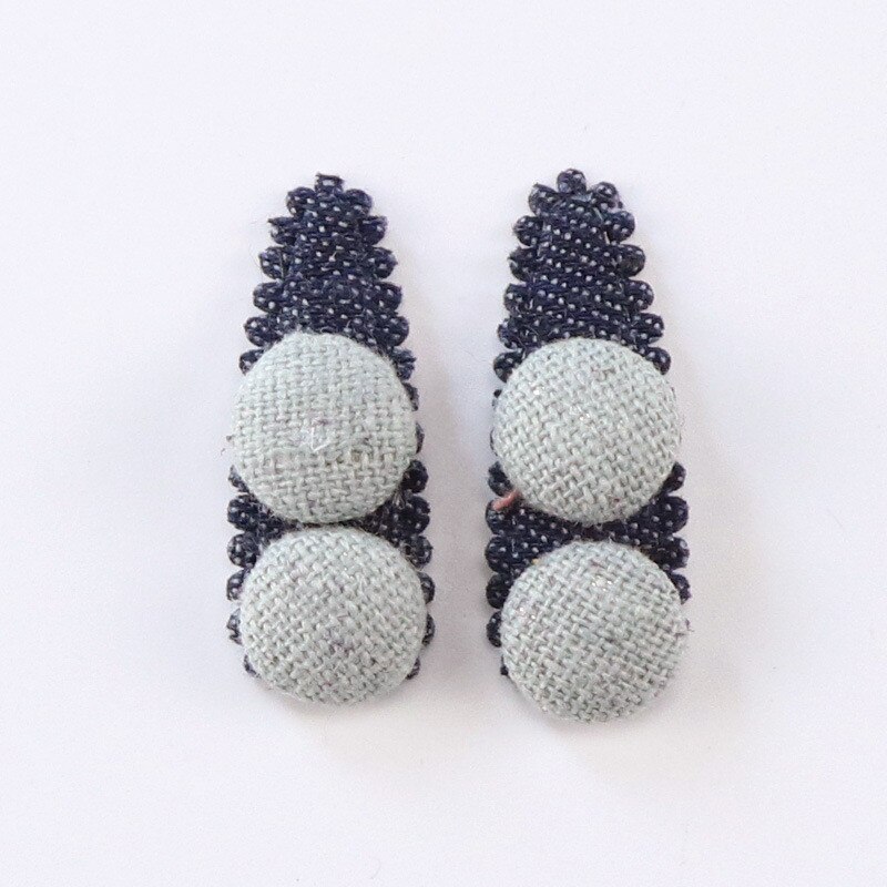 2 stuks/set effen geruite bloemen haarspeldjes voor meisjes, schattige ster haarbandjes voor kinderen en babyhaaraccessoires: 10be rondes