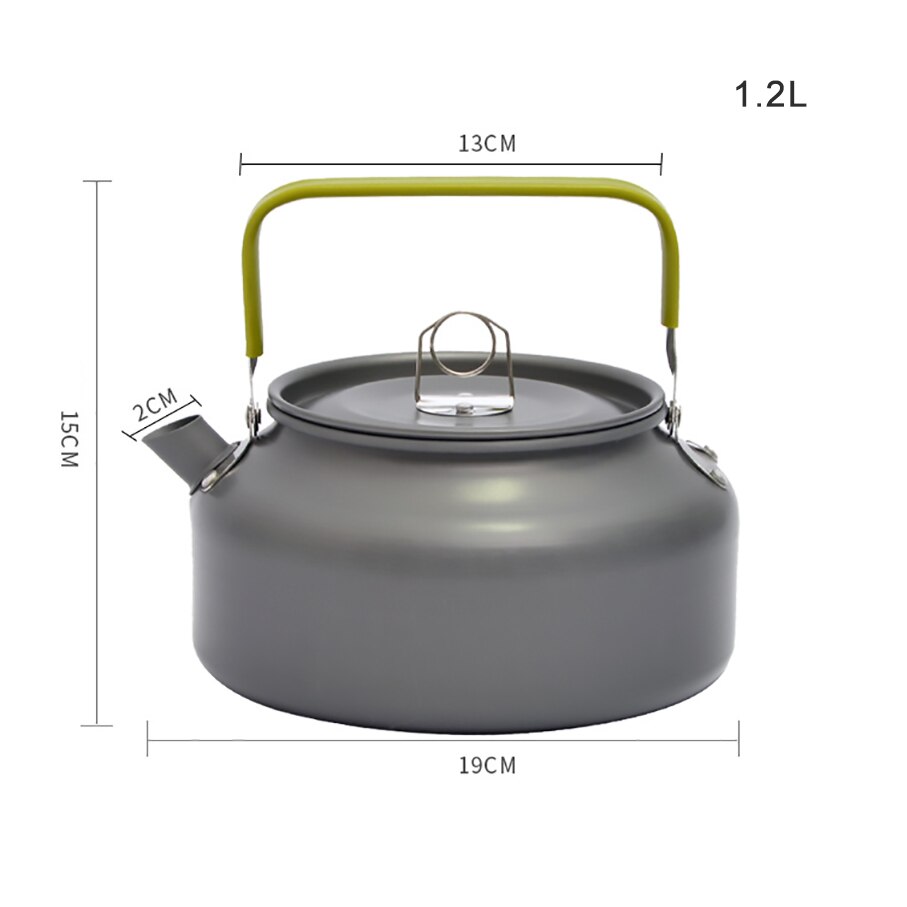 Stainless Steel Coffee Maker Pot Outdoor Camping Stovetop Tea Kettle Water Pot Espresso Percolator 0.8L/1.2L Coffee Maker: 1.2L