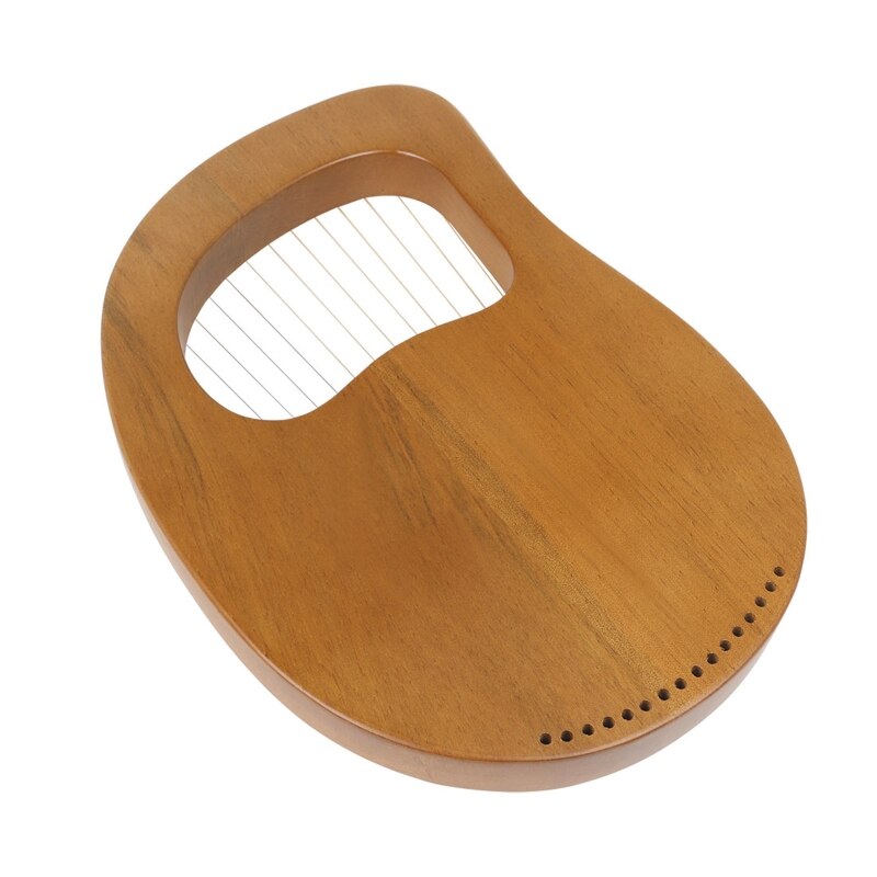 Bærbart musikinstrument harpe 16- strenge massivt træ finer lyre snoret inst 77hc