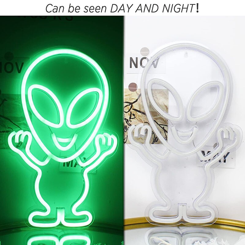 Alien – lampe Led fluo en forme de vaisseau spatial, UFO, planète, manette de jeu, luminaire mural suspendu en acrylique, luminaire décoratif d&#39;intérieur, commande USB
