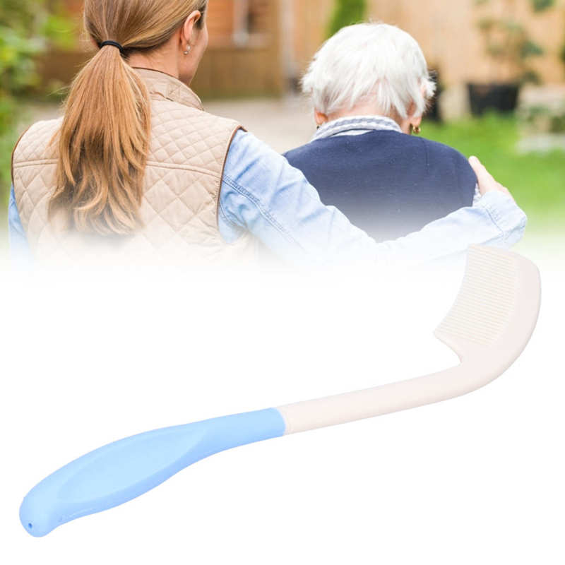 Long Handle Comb Long Handle Hair Brush Anti-slip Ergonomic Curved Handles Comb for Elderly Hand Disabled People Health Care