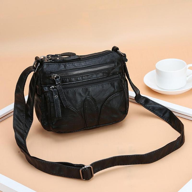 Casual Retro Zachte Lederen Mini Tote Vrouwen Grote Schoudertas Crossbody Messenger Bags Dames Vintage PU Lederen Tas