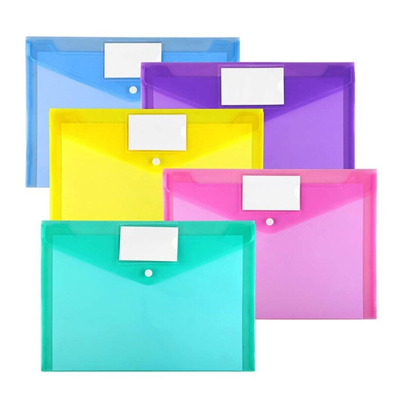 Plastic Envelopes Poly Envelopes, 10 Pack Clear Document Folders US Letter 1XCB