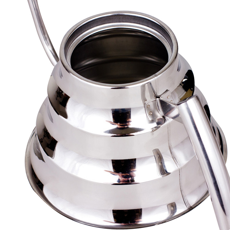 1.2l rustfritt stål svanehals kaffekanne overhellende kaffekjele med filter hånddrypp kaffekanne te-perkolator tekanne