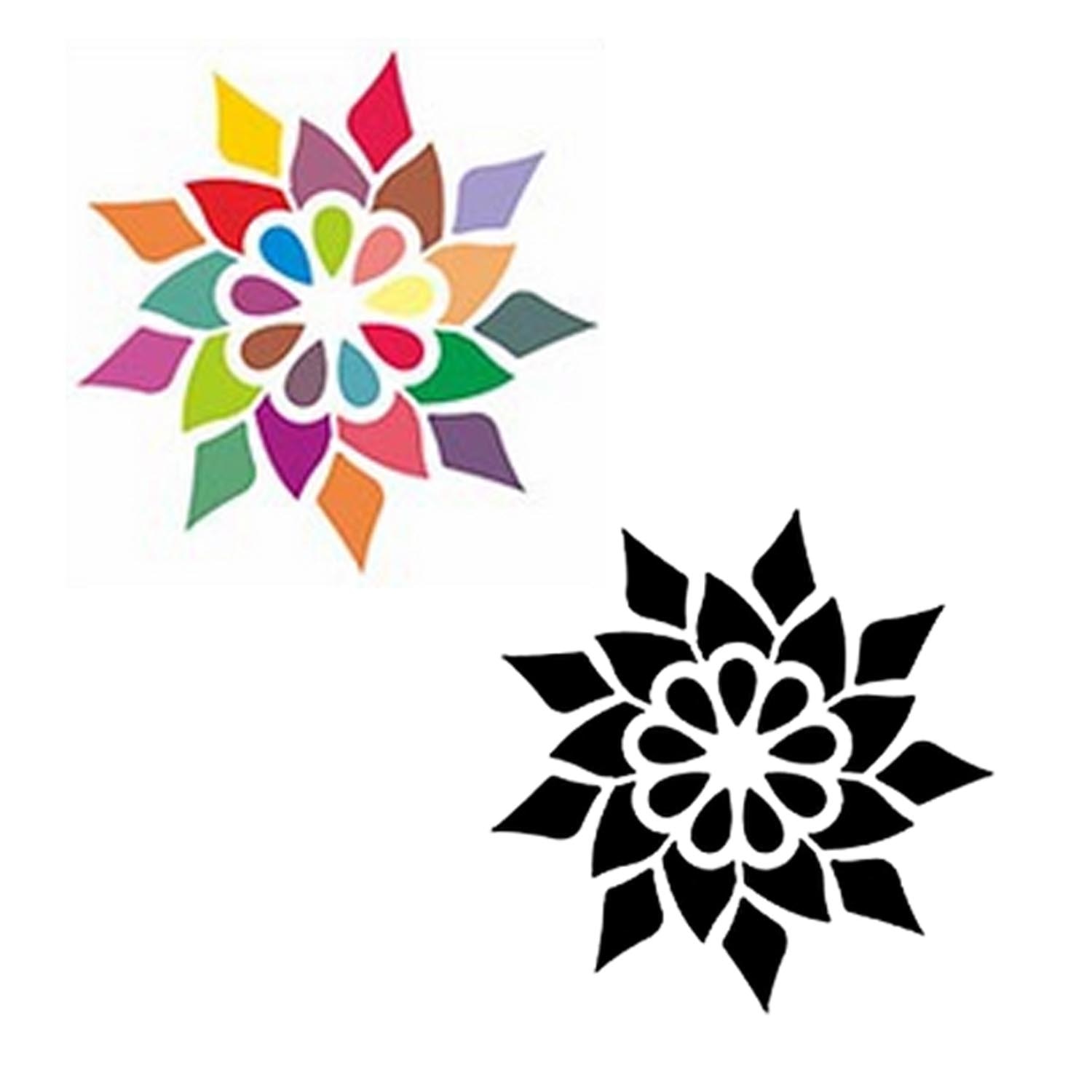 16 st mandala pricker måla stenciler mallar för pysselmöbler trä canvas stenar tyger väggkonst 13 x 13cm