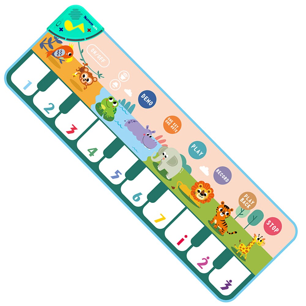 8 Styles Musical Mat with Animal Voice Baby Piano Playing Carpet Music Game Instrument Toys Early Educational Toys for Kids: F 110X36CM