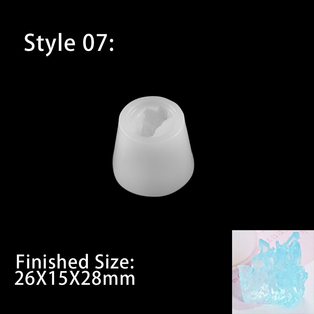 20 stylów wyczyść rudy bryła kryształowa epoksydowa formy żywiczne różne kształty Spar dla żywicy epoksydowej odlewania formy biżuteria silikonowa Making: style 7