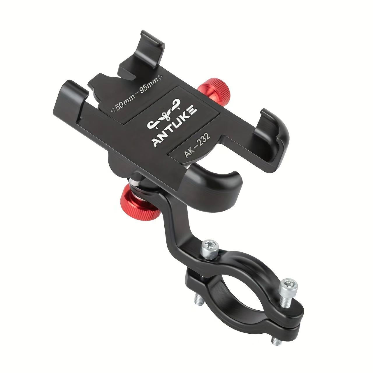 Mountain bike phone holder bicycle holder 360 ° rotatable aluminum alloy adjustable bicycle phone holder anti slip riding holder: Default Title