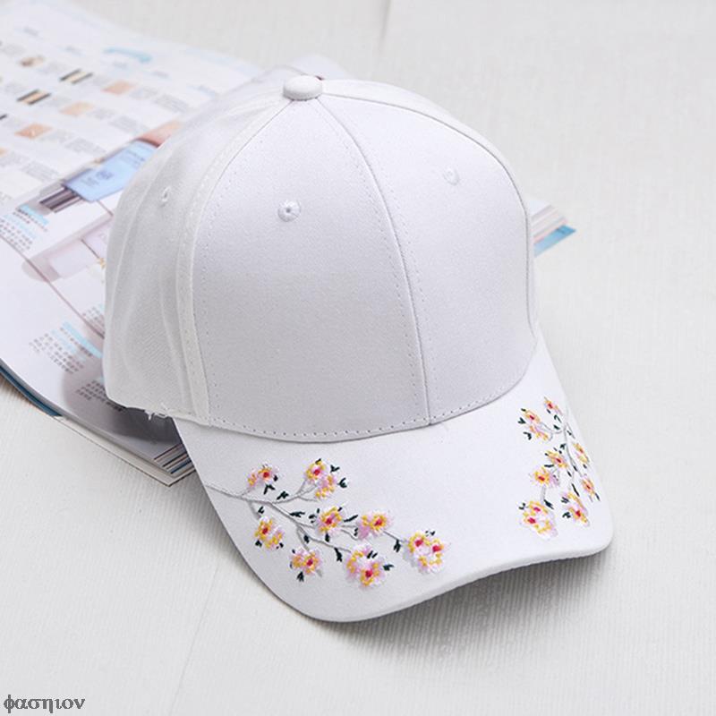 Flower Embroider Baseball Cap Cycling Running Golf Caps Women Casual Snapback Breathable Sports Hat UV Protection Panama
