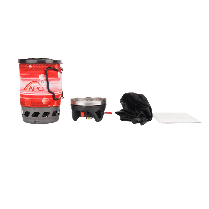 APG Personal Cooking System Propane Gas Stove Portable Outdoor Burners Hiking Camping Equipment Heat Exchanger Pot