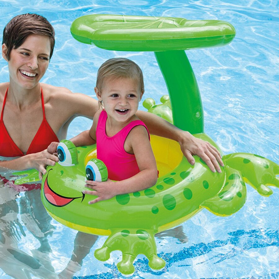 Frog shaped plastic swimming seat for children lovely baby swimming circle interesting toys swimming pool accessories