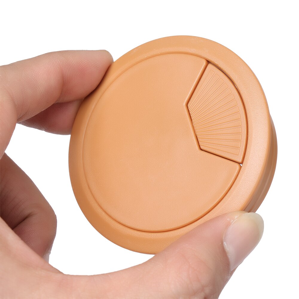 1Pc 60/80mm Table Cable Hole Cover PC Computer Desk Round Grommet Tidy Cable Fastener Wire Organizer Home Office Supplies