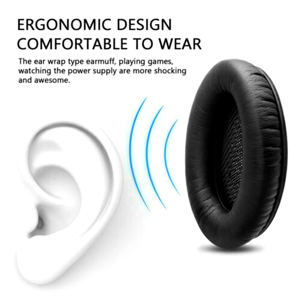 Ersatz-Ohrpolster, Ohrpolster, Kopfband für Bose QuietComfort QC 2, 15, 25, 35, Headset-Ohrpolster für QC35-Kopfhörer-Zubehör