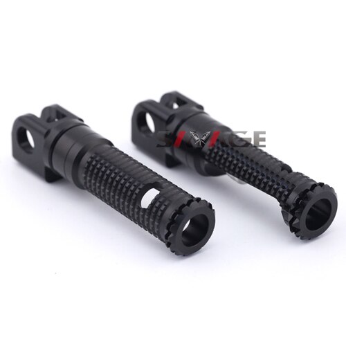 Reposapiés delanteros para motocicleta, pedales para moto KAWASAKI Z900 Z650 VERSYS-X 300 250 KLZ 1000 KLE 650 VERSYS NINJA H2: Black