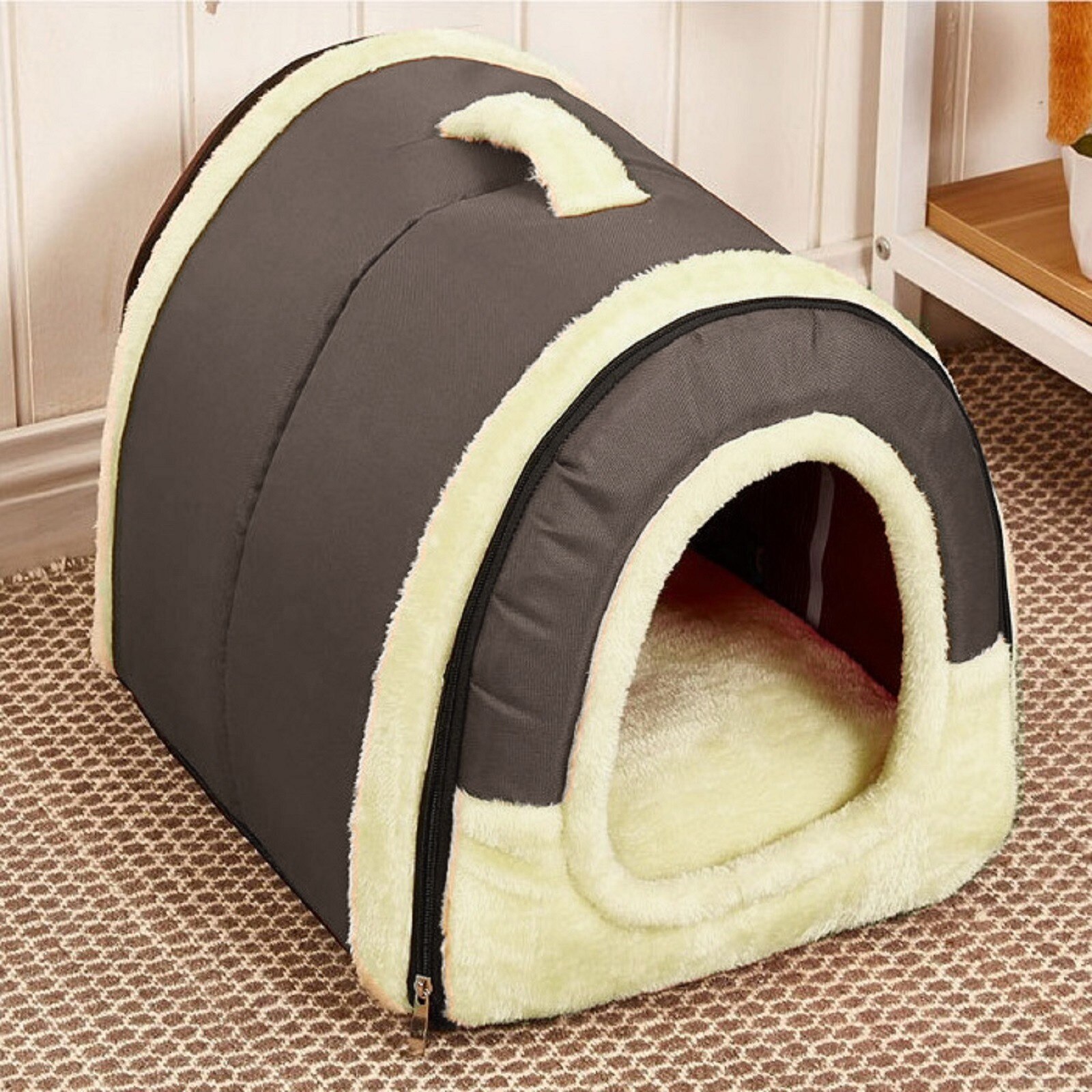 Comfortabele Pluche Kennel Honden Huisdier Kattenbakvulling Diepe Slaap Pv Kattenbakvulling Slapen Bed Kat Hond Huis Kattenbakvulling Slapen Bed honden Huisdieren