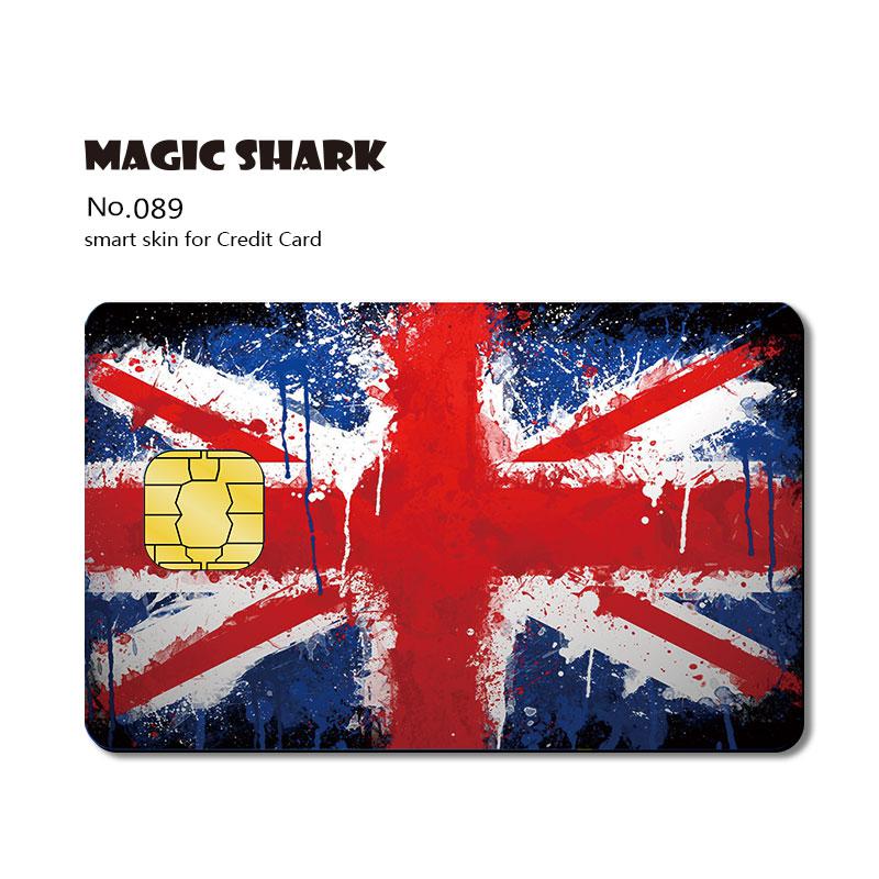 Magic Shark Super Man Wood Print Mountain Flag Venom PVC Credit Card No Fade Skin Sticker Film Case: 089