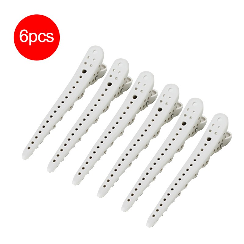 6coclor Plastic Duck Mouth Hairdresser Hair Clip Salon Hair Clamps Hairdressing Pro Section Hair Clips Hair Styling Accessories: White