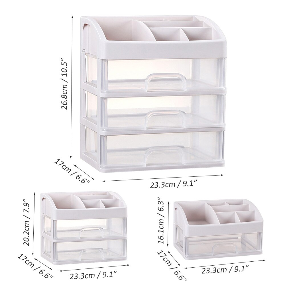 Cosmetic Storage Box Makeup Organizer Drawers Plastic Cosmetic Storage Box Jewelry Container Make Up Case For Home Organizer