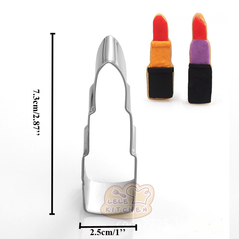 1Pcs Lippenstift Parfumflesjes Hoge Hakken Metalen Cookie Cutter Fondant Cake Decorating Tool Candy Gebak Patisserie Gateau: Roze