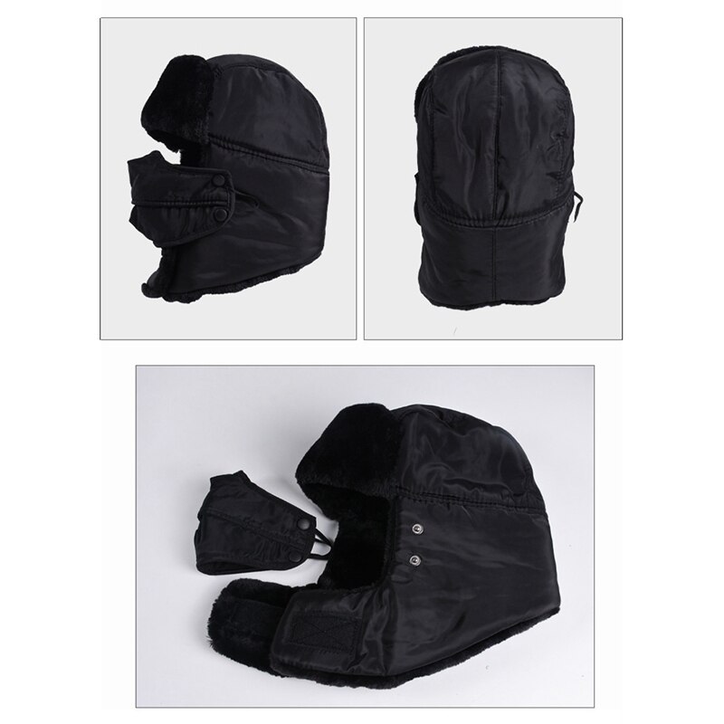 Cappello bombardiere Degli Uomini Delle Donne di Spessore Soffici Viso Maschera di Protezione Della Sciarpa Antivento Inverno tutto'aperto Abbigliamento Accessori